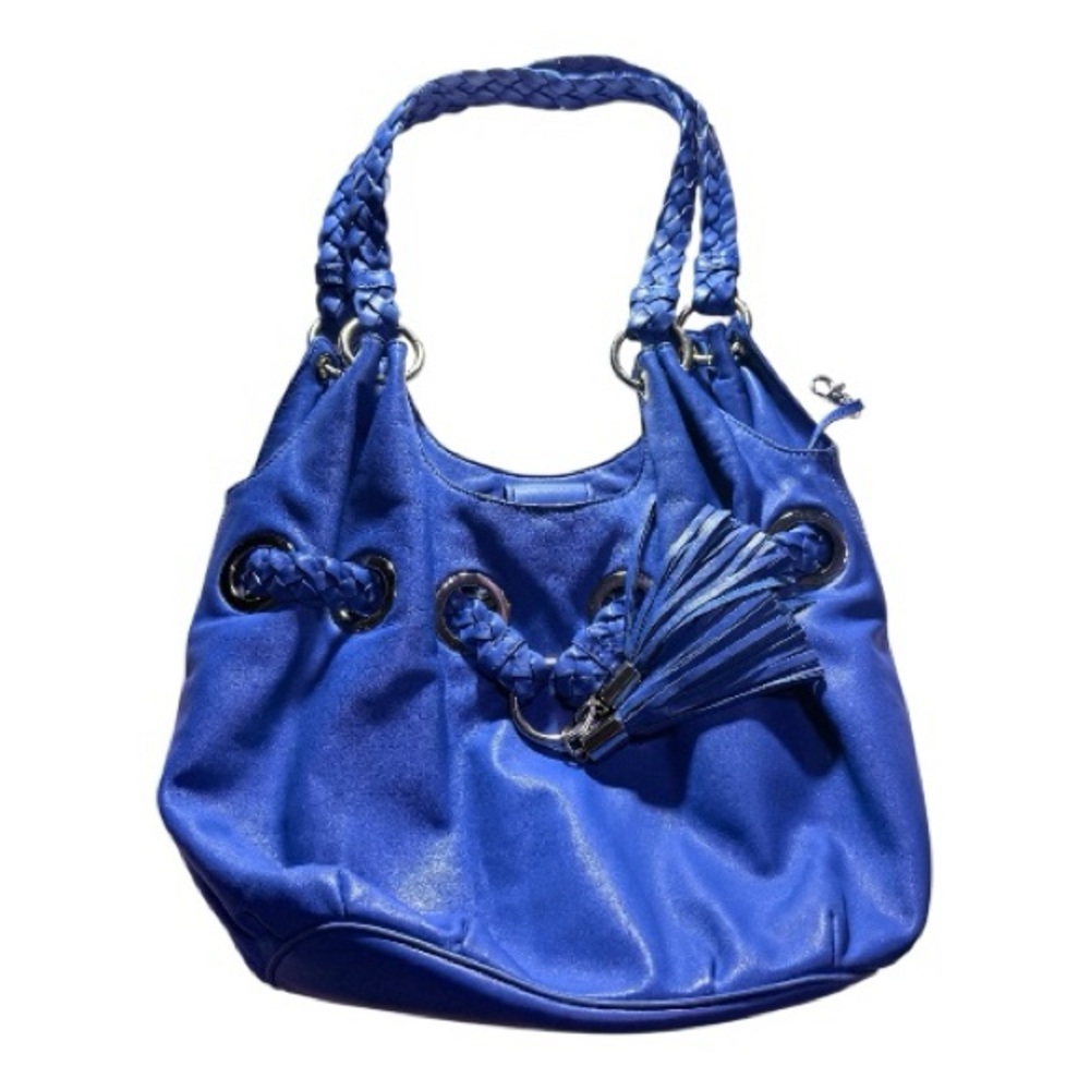 Michael Kors Blue Leather Braided Shoulder Bag / Hobo - Silver Hardware